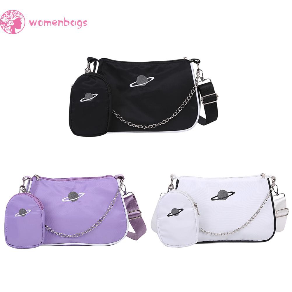 Túi Đeo Chéo Nylon Phối Khóa Kéo Thời Trang Cho Nữ