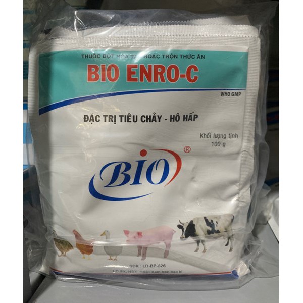 [Mã PET50K giảm Giảm 10% - Tối đa 50K đơn từ 250K] [Giá rẻ] Bio Enro C [1 gói x100g] ngừa tiêu chảy, thương ngàn