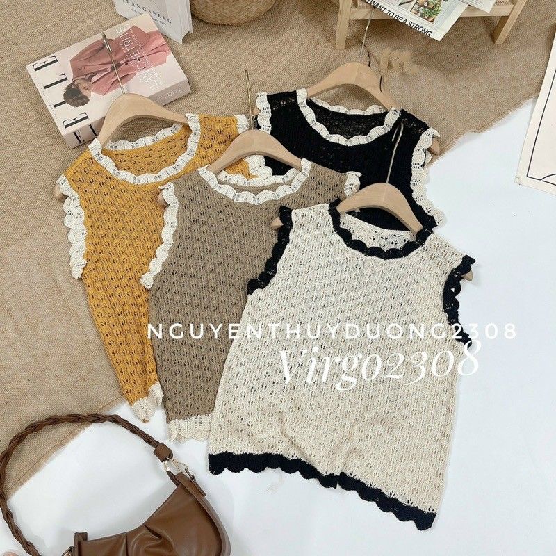 Áo lưới sát lách phối viền xinh xinh