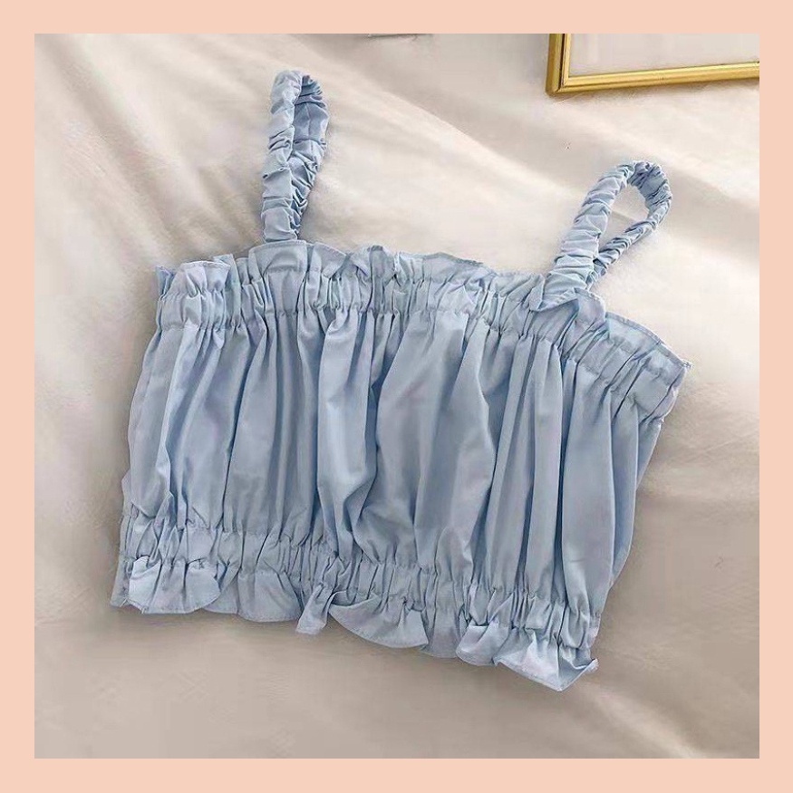 Áo Croptop UNDERCOOL Hai Dây Chun Phong Cách Hàn Quốc