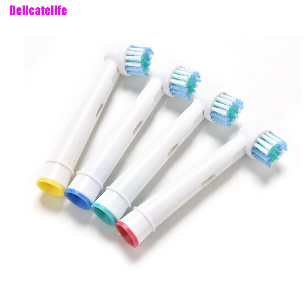 [Hàng mới về] Set 4 đầu bàn chải đánh răng điện màu trắng EB17-4 thay thế cho Braun Oral B