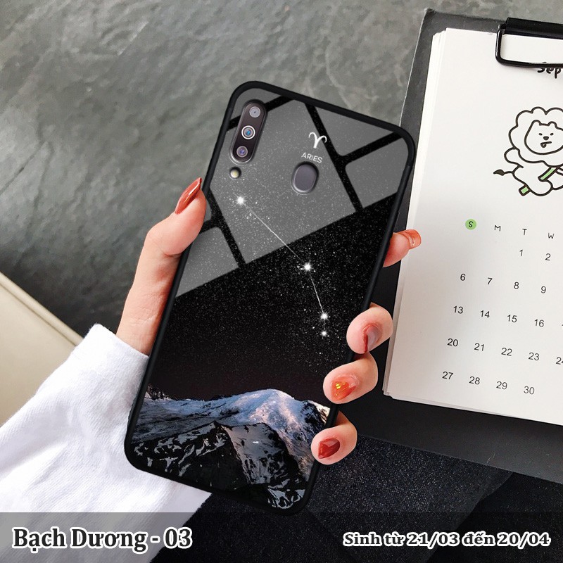 Ốp kính samsung M30 in cung hoàng đạo