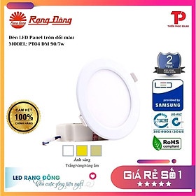 Đèn LED Panel âm trần Tròn Đổi màu PT04 ĐM 90/7W - 100/9W - 135/9W- 135/12W - Rạng Đông. BẢO HÀNH 2 NĂM ĐỔI MỚI
