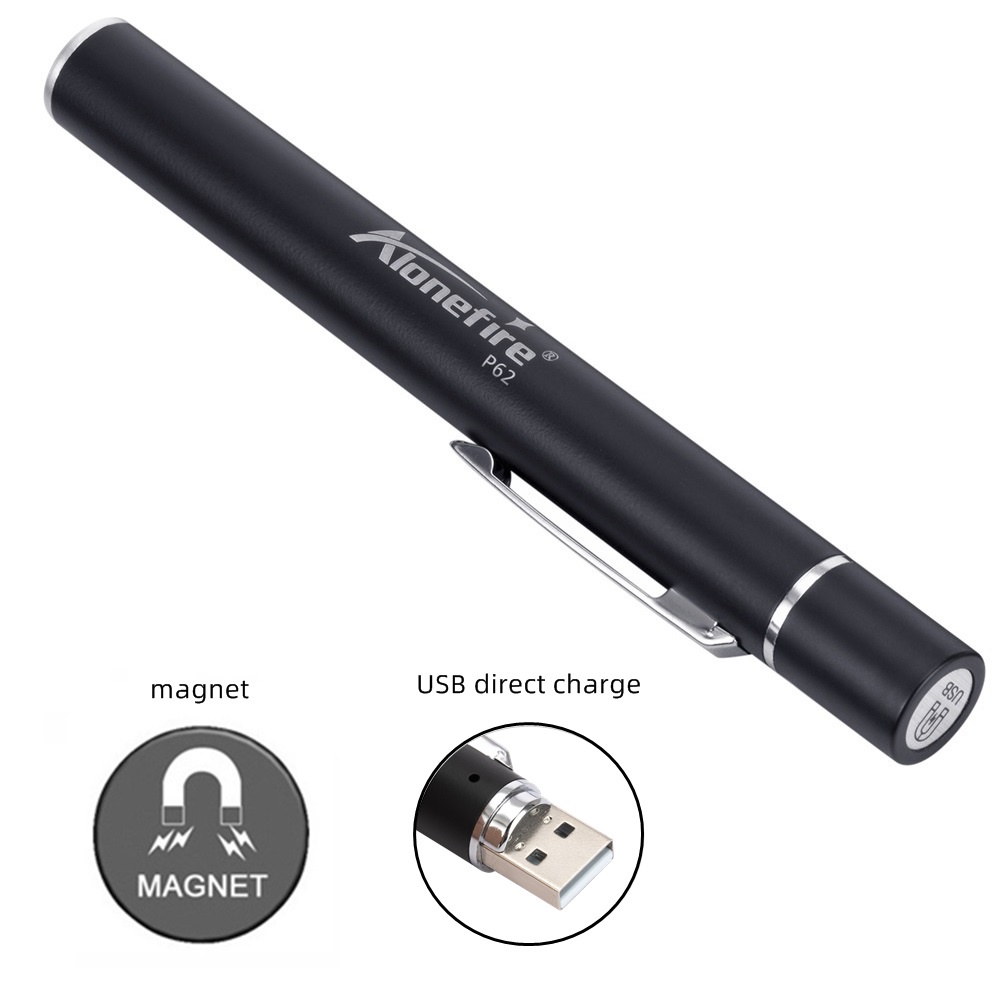 Đèn pin mini ALONEFIRE P62 ánh sáng trắng/vàng tiện dụng