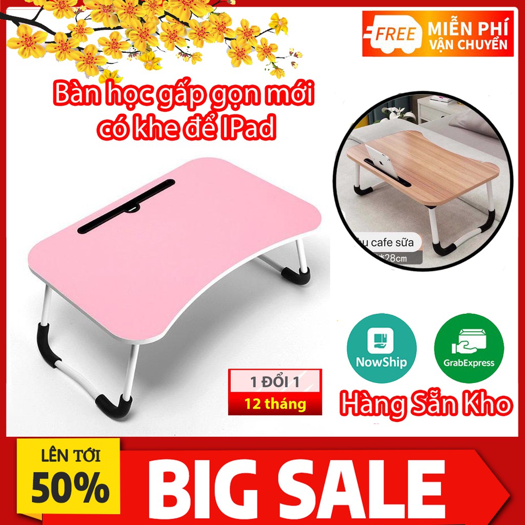 Bàn học gấp gọn có khe để điện thoại, ipad 💥SIÊU HOT💥
