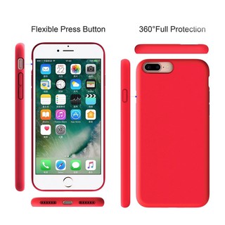[Màu ĐỎ RED] Ốp lưng silicon iPhone 7Plus/8Plus chống bẩn, kháng bụi