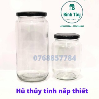 Hũ thủy tinh nắp thiết 1000ml BT-H01