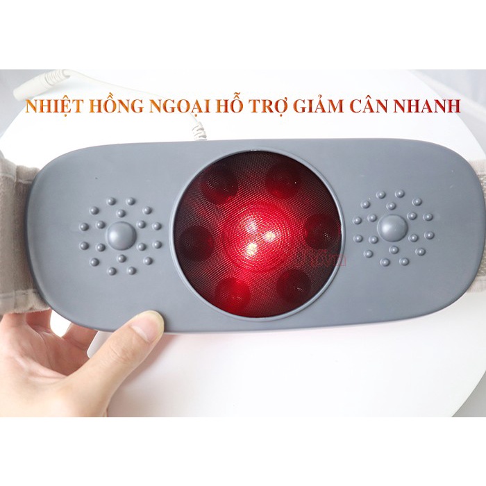 Đai Matxa Giảm Mỡ Bụng Và Toàn Thân Nikio NK-169 Tích Hợp 3in1 Rung Lắc, Xoay 360 độ, Nhiệt Đèn Hồng Ngoại - Vàng Gold
