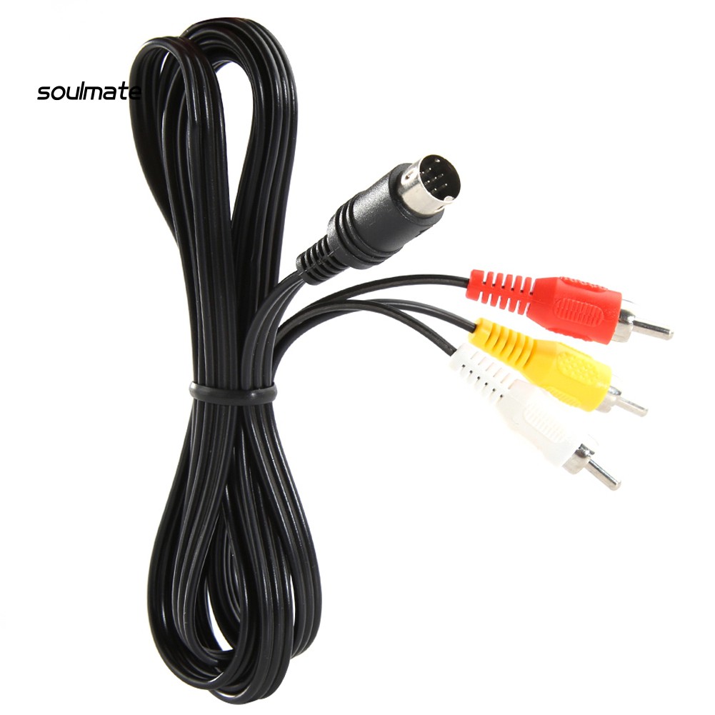 J_9 Pins AV Cable Composite Stereo Video Audio Cord Lead for SEGA Genesis/MD 2 3