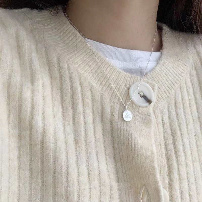 vòng cổ đơn giản hình hoa hồng - dây chuyền hình hoa hồng