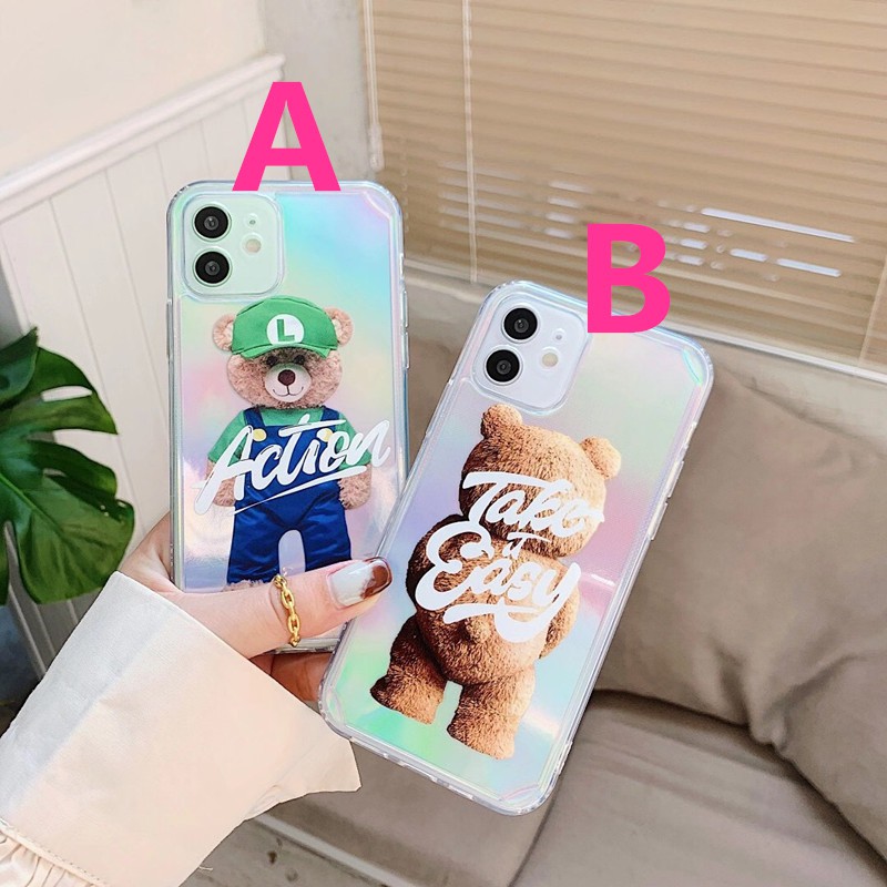 Ốp điện thoại TPU mềm in hình gấu bông thời trang cho iPhone12 12Pro Max 12Mini 11Pro Max 7Plus XSmax XR | BigBuy360 - bigbuy360.vn