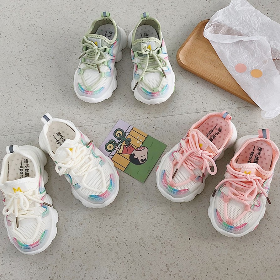 Giày thể thao đế mềm chống trượt phong cách Hàn Quốc cho bé