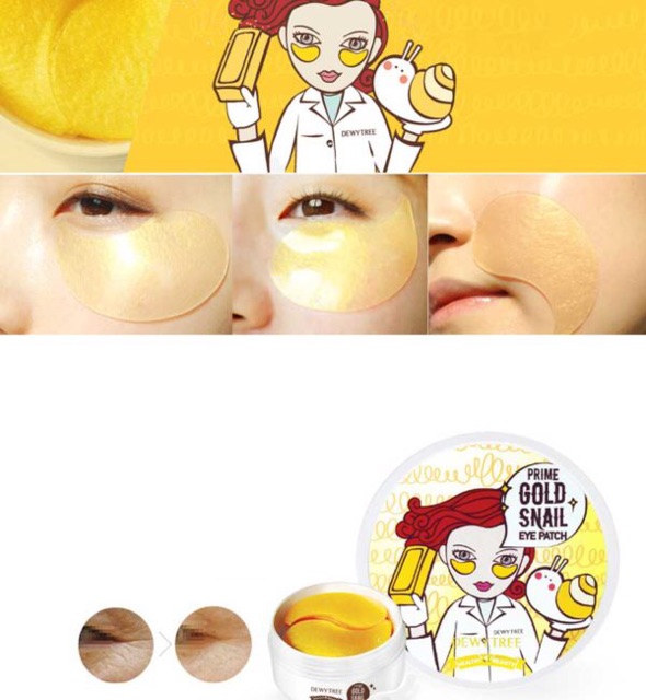 [Giá tốt] Mặt nạ mắt DewyTree Prime Gold Snail Eye Patch - Chính hãng