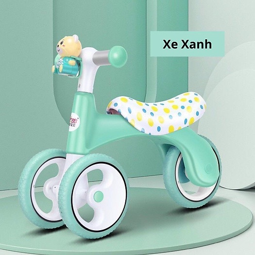 Xe Chòi Chân 3 Bánh Kèm Gấu Teddy Có Nhạc Cho Bé Từ 1 Đến 6 Tuối  XJ908