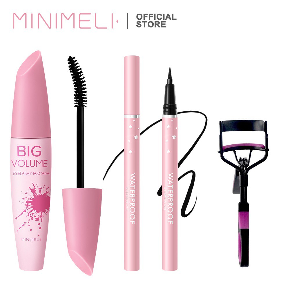 Bộ Trang Điểm Mắt Với Mascara / Bút Kẻ Mắt Minimeli Chuốt Mi Cong Bền Màu 80g