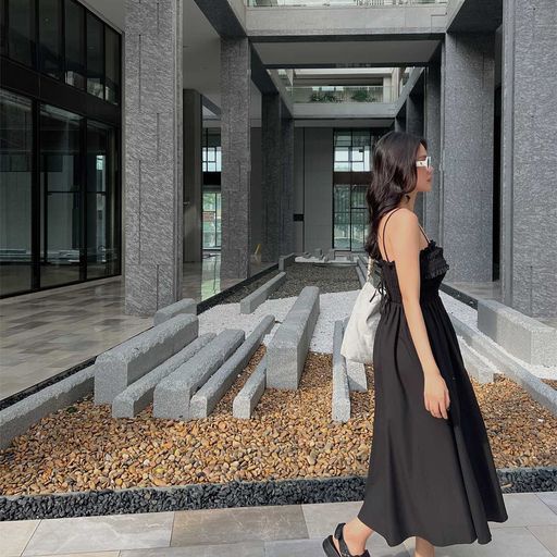 Đầm Dài Nữ Sunny Smocking , Chất Vải Kate Ford Thoải Mái , WDD000187 ,SOMEHOW