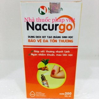 Thuốc xịt bảo vệ da bị tổn thương Nacurgo