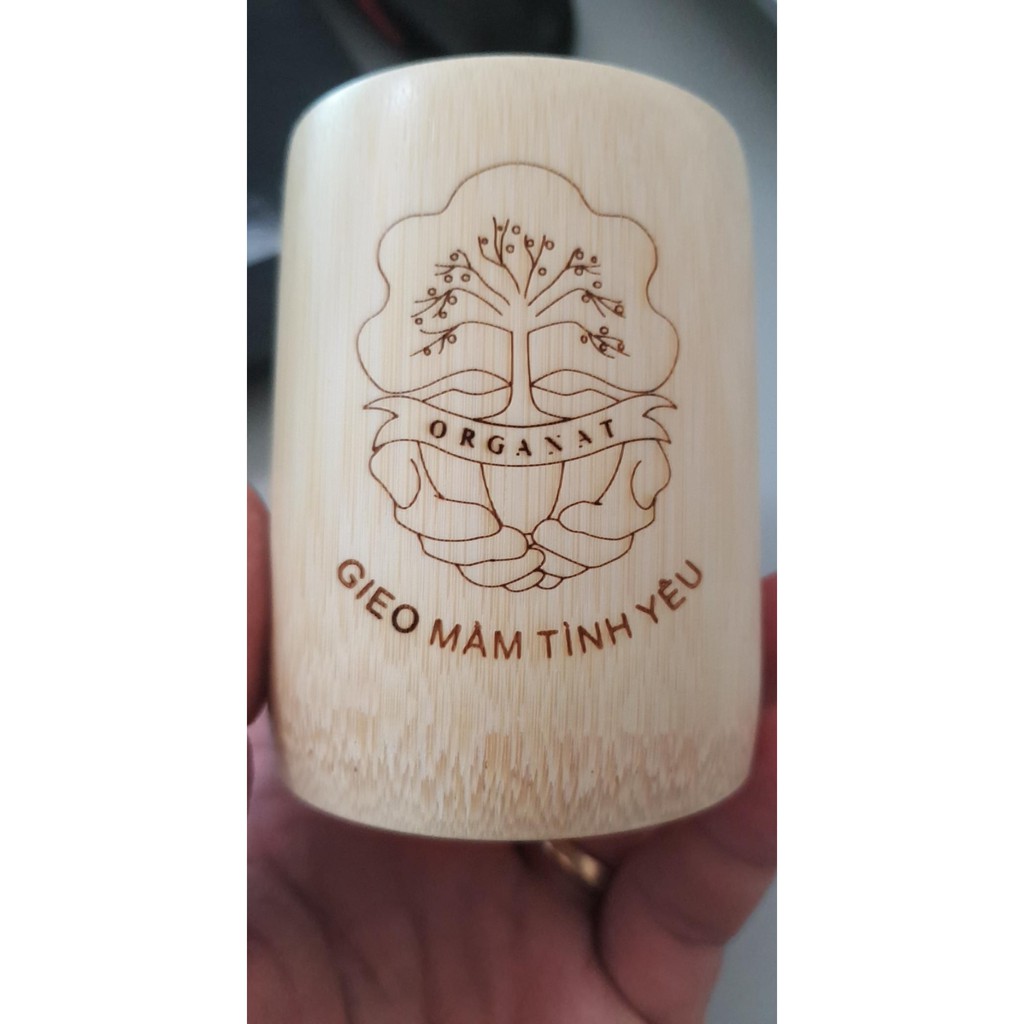 Cốc Tre AN NAM Dung Tích 350ml Hàng Cao Cấp, Chống Mốc, Làm Quà Tặng Doanh Nghiệp