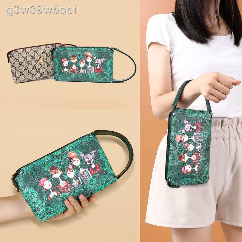 ✢✖Túi xách nữ nhỏ, phong cách mới thời trang đeo tay ví tiền xu lớn có thể để điện thoại di động, mini cầm