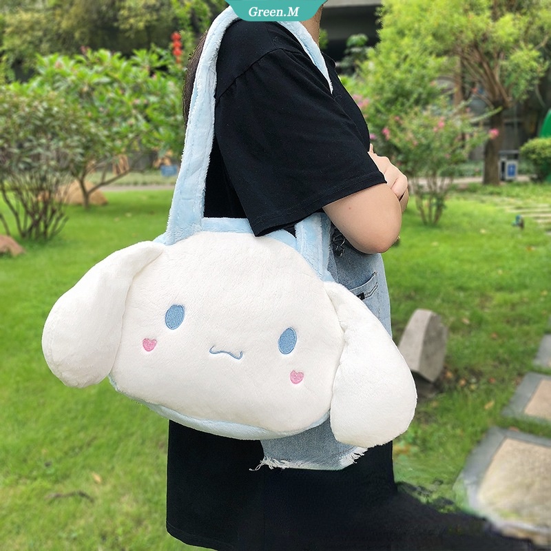 Túi Tote Đeo Vai / Xách Tay Phủ Lông Hình Cinnamoroll Melody Kuromi Kawaii Thời Trang Làm Quà Tặng Cho Bạn Gái