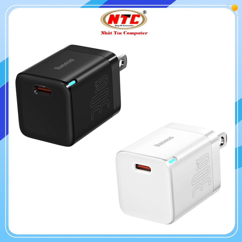 Cốc sạc nhanh Baseus Super Si Pro GaN3 TypeC PD 30W, chận gập tiện dụng - Nhất Tín Computer