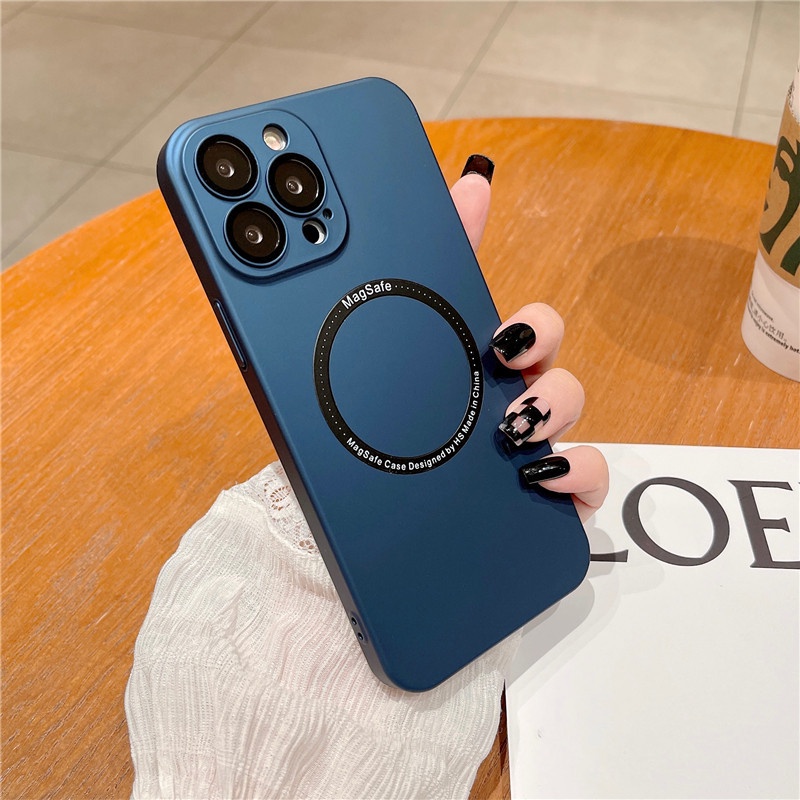 Ultra Ốp Điện Thoại Mềm Nhám Siêu Mỏng Có Nắp Lens Từ Tính Cho iPhone 13 13Pro 13Promax 12 Pro Max 12Pro 12