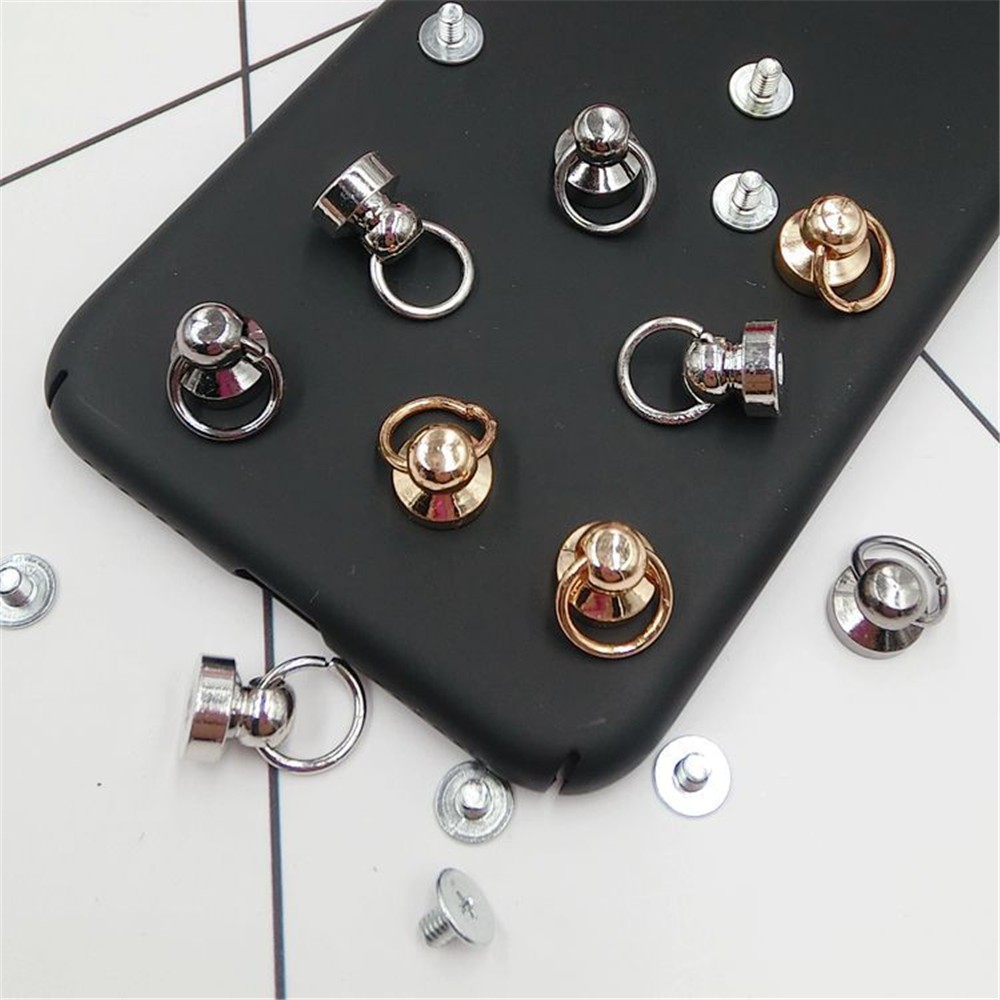 【sweet】2pc DIY Anti-fall Hanging Lanyard Phone Case Screw Handmade Alloy Buckle Chain Ornaments for bag