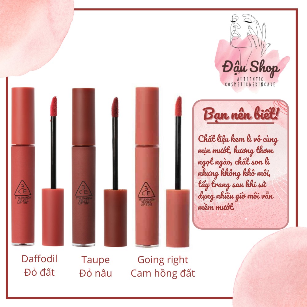 Son kem 3CE Velvet Lip Tint