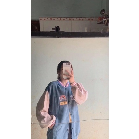 Áo bomber nhung cầu vòng | BigBuy360 - bigbuy360.vn