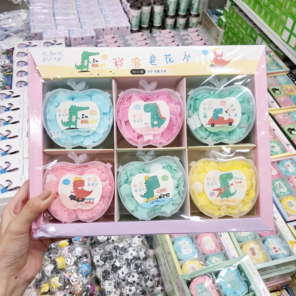 Xà phòng giấy du lịch, xà bông khô rửa tay bỏ túi tiện dụng, hộp to dễ sữ dụng