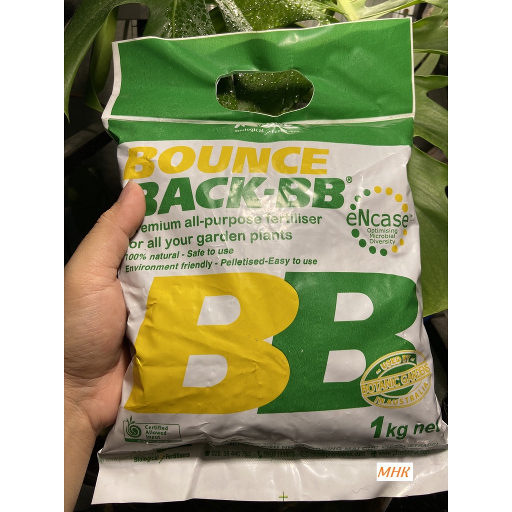 Phân BB (BounceBack) phân hữu cơ viên nén của Úc ! Túi xanh 1kg !