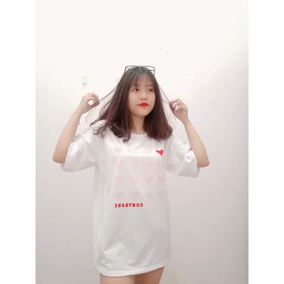 Áo Thun Tay Lỡ in Tim ( kèm video ảnh thật )