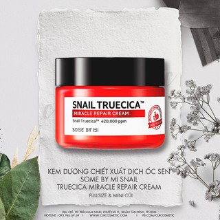 Kem Dưỡng Ẩm Phục Hồi Da SOME BY MI SNAIL TRUECICA MIRACLE REPAIR CREAM