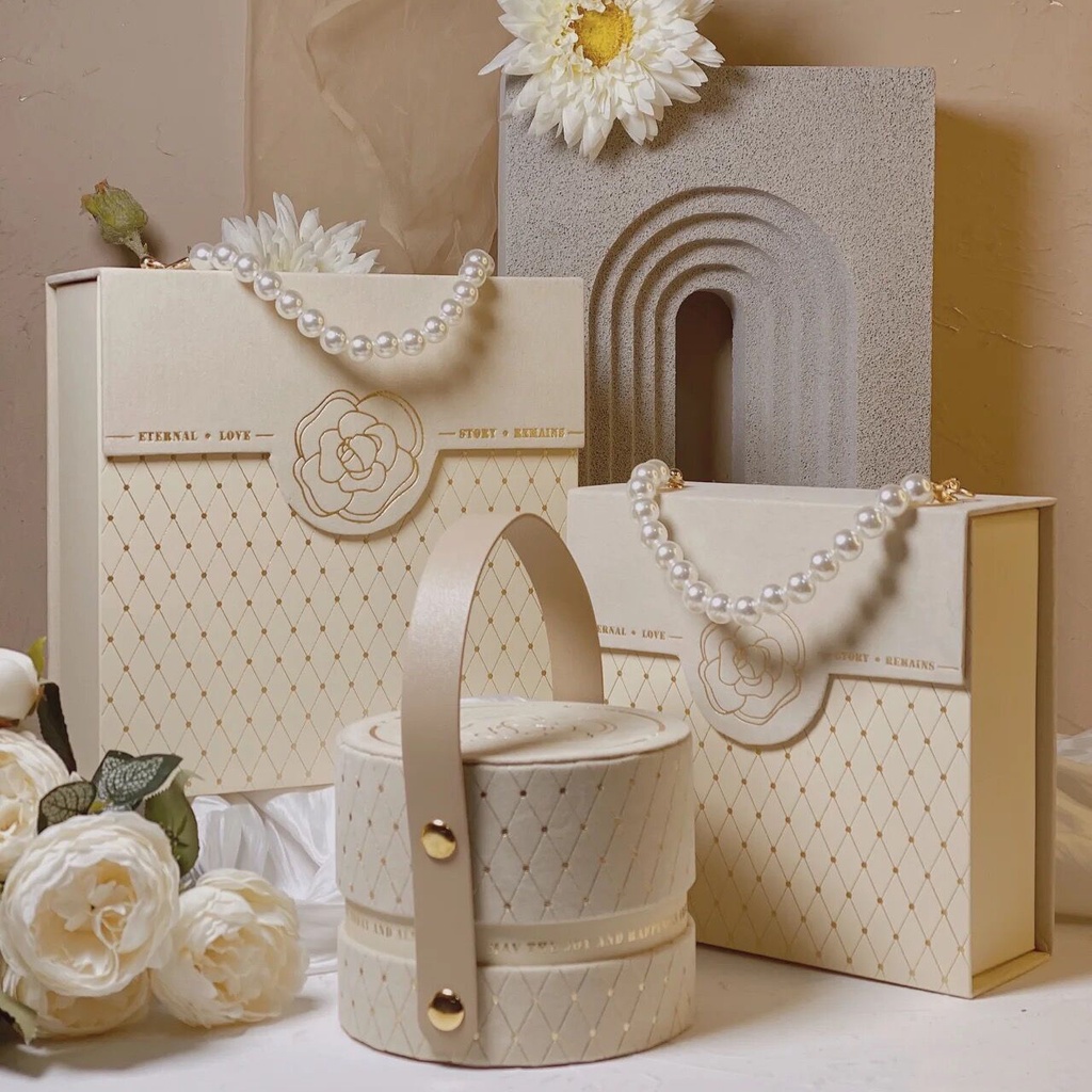 Camellia Hộp Đựng Kẹo Quà Tặng Sinh Nhật / Tiệc Cưới Cao Cấp Hadiah Kotak Cenderahati Cenderamata