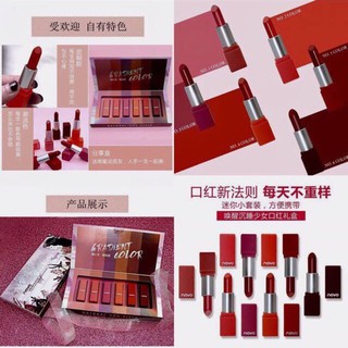 Set 6 Son Thỏi Lì  Novo Gradient Color (Nội địa Trung)