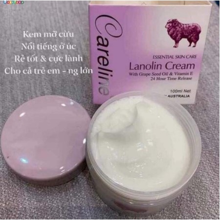 Kem Nhau Thai Cừu Careline Placenta Úc 100ml Nuôi Dưỡng Làn Da Mịn Màng Chống Lão Hóa Chảy Xệ