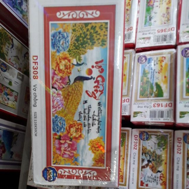 Tranh Đính Đá Vợ Chồng df308(110x50)