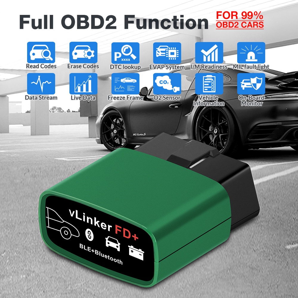 Thiết Bị Quét Chẩn Đoán Lỗi Xe Hơi Bluetooth 4.0 Vgate Vgate FD+ ELM327 Cho Ford wifi OBD2 J2534 ELM 327 MS