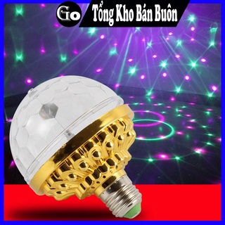Đèn led xoay tròn 7 màu nhấp nháy theo nhịp âm nhạc quẩy không gian nhỏ cực kì phiêu ~ Gocolo