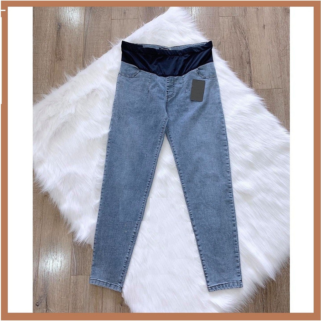 Quần Jeans Bầu, Quần Bò Bầu, Vải Jeans Mềm Đẹp Loại 1, Thời Trang Trẻ Trung - Đủ Size Cho Mẹ Bầu