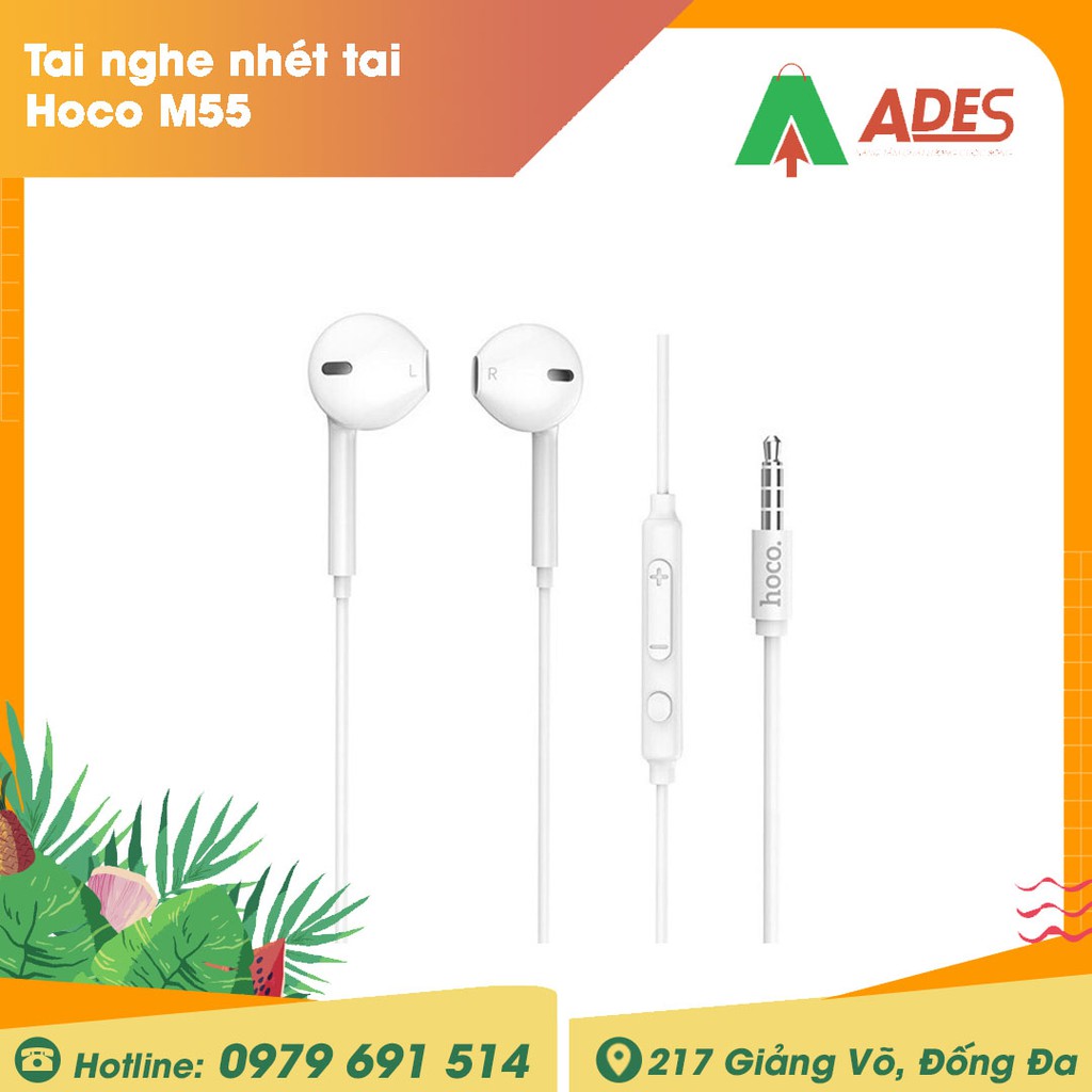 Hoco M55 - Tai nghe loại nhét tai kết nối dây có mic - Chính hãng