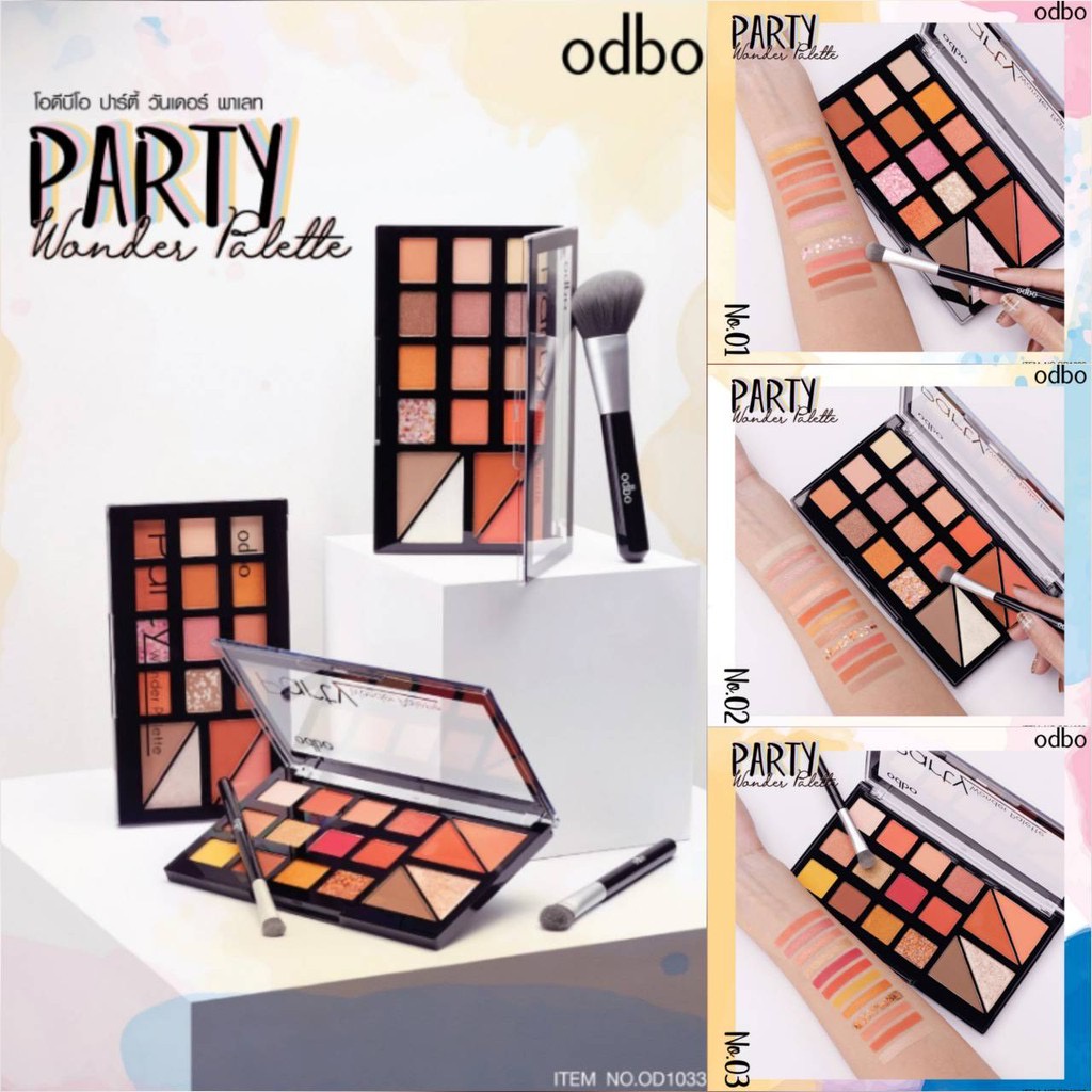 [NEW] Bảng Phấn Mắt Phấn Má Odbo Party Wonder Palette OD1033 Tiện Dụng