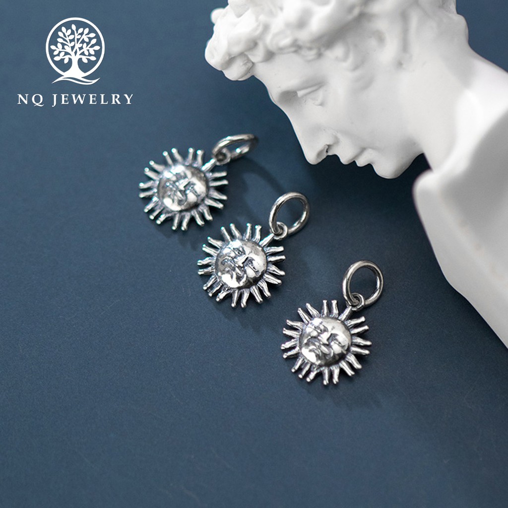 Charm bạc hình mặt trời treo - NQ Jewelry