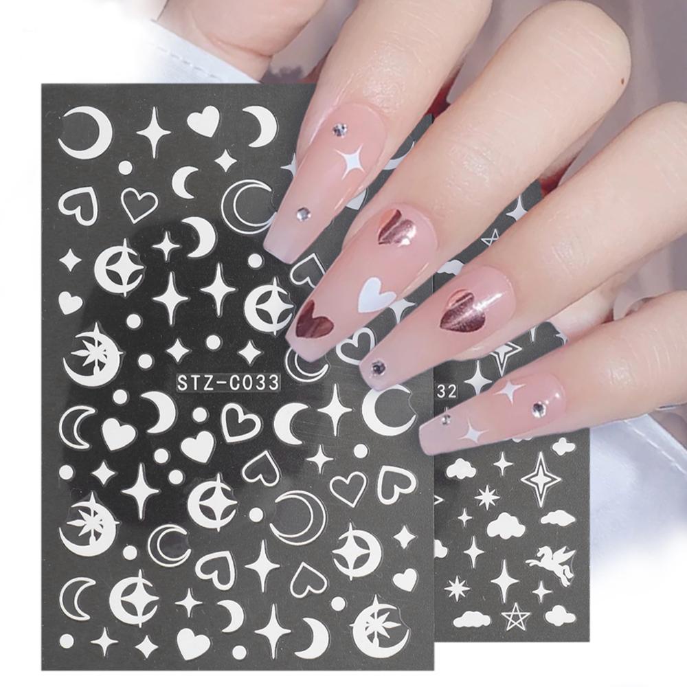 ESPO Sticker Dán Móng Hoạ Tiết Đường Cong