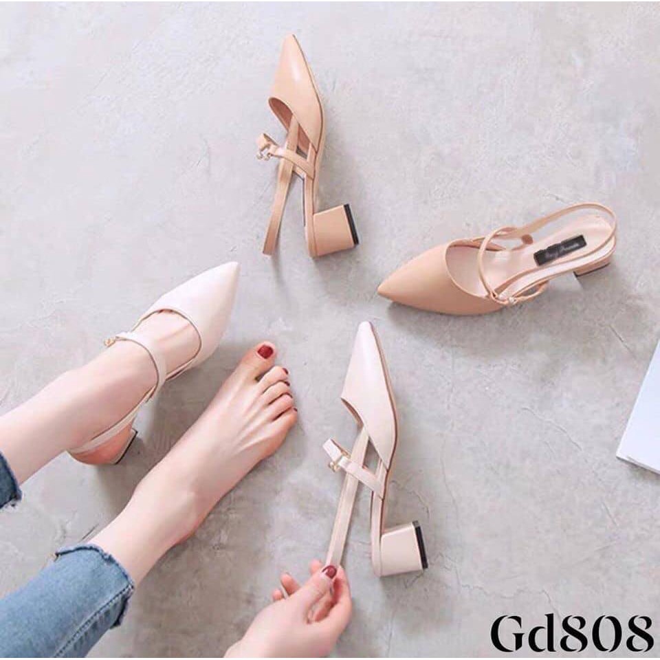 Sandal khuy cài gót 5p cực đẹp