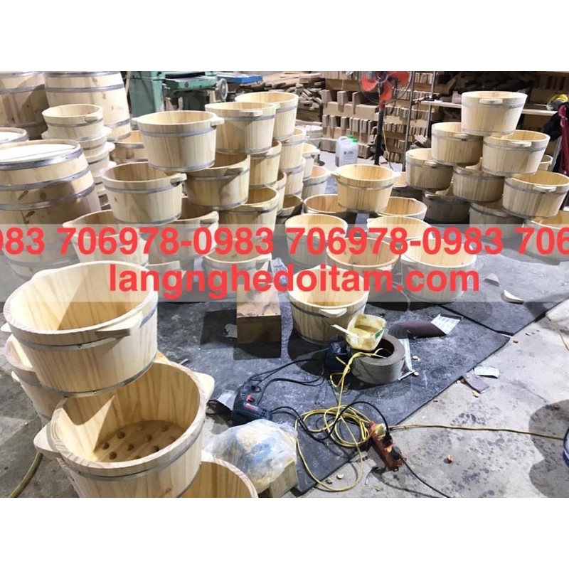 Chậu gỗ ngâm chân loại 1