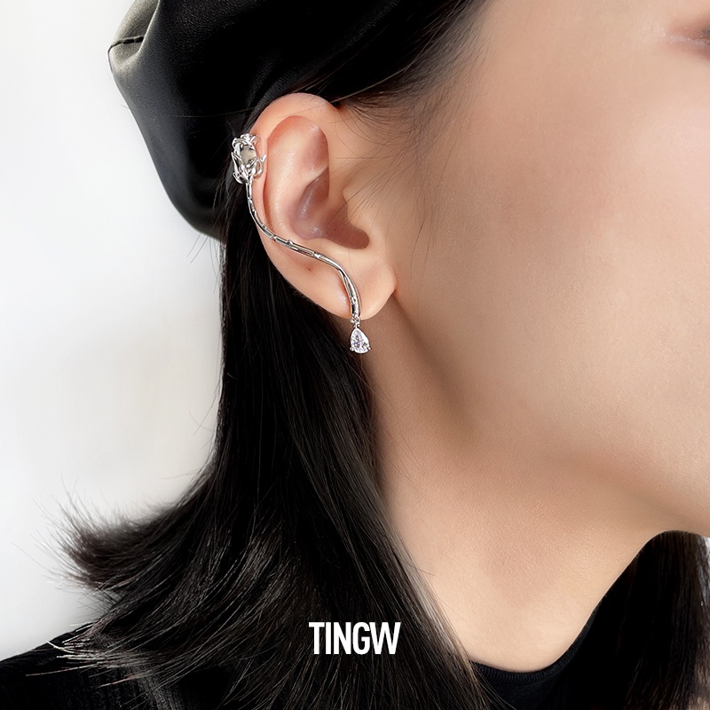 Hoa Tai Dạng Kẹp Xương Quai Xanh Dương Thời Trang Mùa Xuân Cao Cấp Cho Nữ