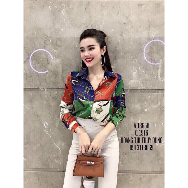 ÁO SƠ MI THÔ LỤA HỌA TIẾT