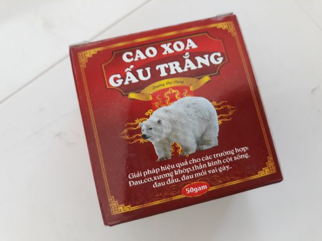 CAO XOA BÓP GẤU TRẮNG-Hỗ trợ giảm đau, bong gân