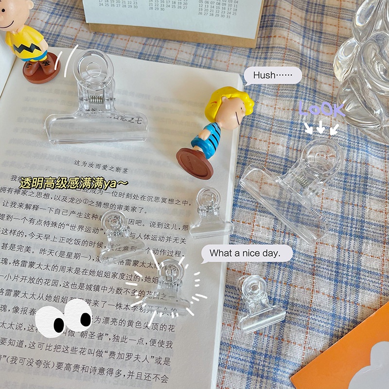 Kẹp Giấy/Keo Bảng Bằng Acrylic Trong Suốt Đơn Giản